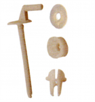 Tvirtinimo varžtas klozeto dangčiui Jika Lyra 91271, plastikas