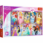 Dėlionė Trefl Disney Princess 15407, 27.5 cm x 41 cm, 160 vnt., įvairių spalvų