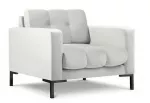 Krėslas Micadoni Home Mamaia Velvet, sidabro sp./juoda sp., 87 cm x 92 cm x 78 cm