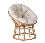 Lauko krėslas Domoletti, kreminė sp./smėlio ruda sp., 94 cm x 82 cm x 93 cm