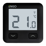 Termostatas Engo Controls, įleidžiamas į sieną, juoda sp., 8.6 cm, 5 - 45 &deg;C