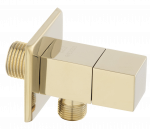 Dekoratyvinis kampninis ventilis Ferro quadro Z293-G, kampinis, vandens sąnaudų reguliavimui, 1/2'' - 3/8'', g1/2"