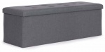 Pufas ModernHome TH-PO-7-4, tamsiai pilka sp., 38 cm x 111 cm x 36.5 cm