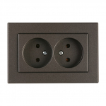 Dvivietis ki&scaron;tukinis lizdas Vilma XP500 111050201705, be įžeminimo, antracito sp.