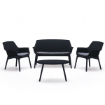 Lauko baldų komplektas Bica Luxor Lounge Set, pilka sp., 4 vietų