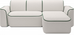 Kampinė sofa Ume, balta sp., 190 x 287 cm x 88 cm