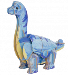 3D dėlionė MakeBug Brachiosaurus MB-D-0036, 10 cm x 7 cm, mėlyna sp.