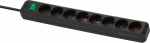 Buitinis ilgintuvas Brennenstuhl ECO-LINE, 3 x 1,5 mm&sup2;, 3 m, 8 lizdų, su jungikliu