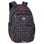 Mokyklinė kuprinė CoolPack Pick Bear, balta sp./juoda sp./raudona sp., 32 cm x 17 cm x 42 cm