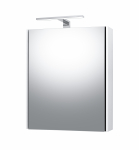 Pakabinama vonios spintelė su veidrodžiu Riva Essence, balta sp., 15 cm x 54.9 cm x 65.2 cm