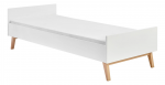 Lova viengulė Pinio Swing, 90 x 200 cm, balta sp., be čiužinio, su grotelėmis