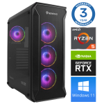 Stacionarus kompiuteris Intop Ryzen 5 5600X, DDR4 32 GB, SSD+HDD 500 GB 2 TB, Nvidia GeForce RTX 5070 12 GB GDDR7, Windows 11