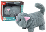 Žaislinis gyvūnas katė Lean Toys Cute Little Pet, 16 cm, pilka