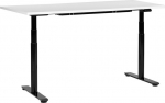 Kompiuterio stalas reguliuojamo auk&scaron;čio Beliani Destin IV, 160 cm x 72 cm, 67 - 132 cm, balta sp./juoda sp.