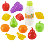 Žaisliniai virtuvės reikmenys, vaisių rinkinys Ecoiffier Fruits And Vegetables, įvairių spalvų