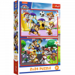 Dėlionė 2in1 Trefl Paw Patrol Doggy Day Of Fun, 18 cm x 27.5 cm, 48 vnt., įvairių spalvų