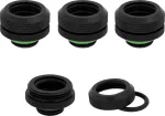 Jungtis Corsair Hydro X Series XF Hardline 14mm OD Fitting, juoda sp., 4 vnt.