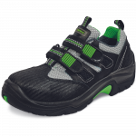 Apsauginiai batai vyrams Panda Safety Bialbero MF S1 SRC, be aulo, be pa&scaron;iltinimo, juoda/žalia, 41 dydis