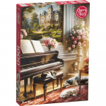 Dėlionė CherryPazzi Piano Room, 70 cm x 50 cm, 1000 vnt., įvairių spalvų