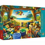 Dėlionė Trefl Tea Time Travelling By Camper 10851, 48 cm x 68.3 cm, 1000 vnt., įvairių spalvų