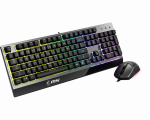 Laidinis klaviatūros ir pelės komplektas MSI Vigor GK30 Gaming Keyboard US + Clutch GM11 Gaming Optical Mouse, EN, juoda sp.