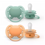 Čiulptukas Philips Avent Ultra Soft Neutral Ultra soft Neutral, 0 mėn., žalia/oranžinė