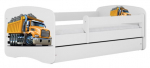 Vaiki&scaron;ka lova Kocot Kids Babydreams Truck, balta sp., 80 x 180 cm, be patalynės dėžės, su čiužiniu