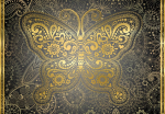 Fototapetas Artgeist Golden Butterfly, 70 cm x 100 cm