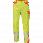 Darbo kelnės vyrams Cerva Latton, geltona sp./oranžinė sp., 48 dydis
