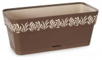 Gėlių lovelis Stefanplast Gaia 88702, plastikinis, 30 cm x 13 cm, ruda sp.