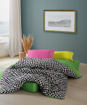 Patalynės užvalkalų komplektas Mijolnir Dazzle - Green, balta sp./juoda sp./žalia sp., 50 x 70 cm, 200 x 220 cm, 4 d.