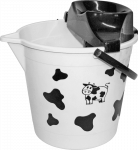 Grindų plovimo kibiras Cavallo Moo, 12 l, balta sp./juoda sp.