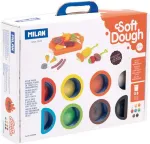 Plastilino rinkinys, su priedais Milan Soft Dough Barbecue, mėlyna sp./ruda sp./balta sp.