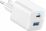 Telefono įkroviklis Anker 323, USB Type C/USB Type A, balta sp., 33 W