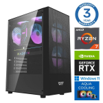 Stacionarus kompiuteris Intop RM73374 AMD Ryzen 7 7700X, DDR5 16 GB, SSD+HDD 1 TB 4 TB, Nvidia GeForce RTX5060Ti 16 GB GDDR7, Windows 11 Pro