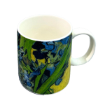 Puodelis Home4you Painting Art Irises, mėlyna sp./geltona sp./žalia sp., 0.35 l
