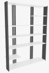 Pastatoma lentyna Kalune Design Jenny 875ZNA4520, balta sp./juoda sp., 160 cm x 29.6 cm x 120 cm