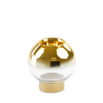 Žvakidė Zoja, stiklas, &Oslash; 10 cm, 10 cm, aukso sp.