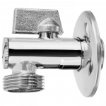 Rutulinis ventilis su filtru Invena ZW-12-W20-C, uždaromasis, unitazo bakeliui, skalbimo ma&scaron;inai, 1/2" x 3/4"