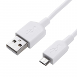 DCO I&scaron;tvermingas TPE Universalus Micro USB į USB Duomenų & Greito Įkrovimo 2.4A laidas 1m Balta