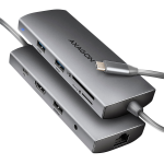 Adapteris Axagon HMC-8HLSA, pilka sp.