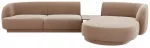 Modulinė sofa Micadoni Miley Blu40, rusva sp., de&scaron;ininė, 300 x 145 cm x 70 cm