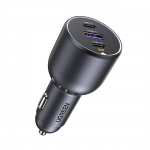 Automobilinis įkroviklis Ugreen EC705, USB Type C/USB Type A, juoda sp., 130 W