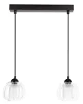 &Scaron;viestuvas lubų Candellux Lighting Valeria 32-58218, E27, 2 x 40 W, skaidri sp. / juoda sp.