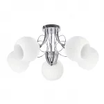 &Scaron;viestuvas lubų Candellux Lighting Tartine 35-52032, E27, 5 x 40 W, balta sp. / chromo sp.