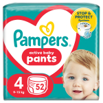 Sauskelnės-kelnaitės Pampers Pants, 4 dydis, 9 - 15 kg, 52 vnt.