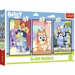 Dėlionė 3in1 Trefl Bluey Family, 27.5 cm x 18 cm, 150 vnt., įvairių spalvų
