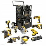 Akumuliatorinių įrankių rinkinys su akumuliatoriumi Dewalt DCK856P4-QW, 18 V, 5 Ah, 8 vnt.