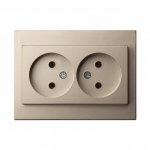 Dvivietis ki&scaron;tukinis lizdas Liregus Epsilon IKL16-409 E.CH, be įžeminimo, &scaron;ampano sp.