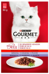 &Scaron;lapias kačių maistas Purina Gourmet Mon Petit Adult, ėriena/jautiena/ver&scaron;iena, 0.05 kg x 6 vnt.